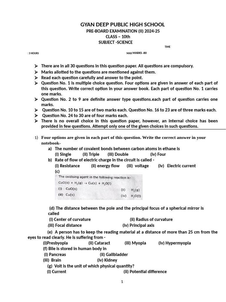 Class 10th Science Pdf Electric Current Voltage