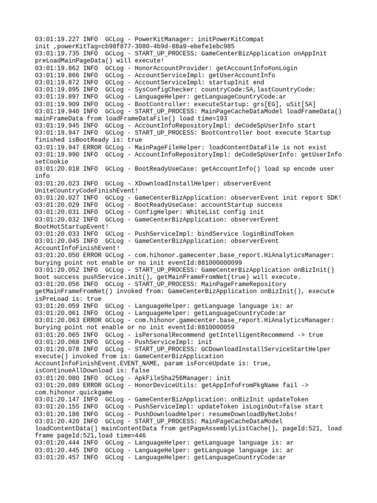 GameCenter Startup Log Analysis | PDF | World Wide Web | Internet & Web