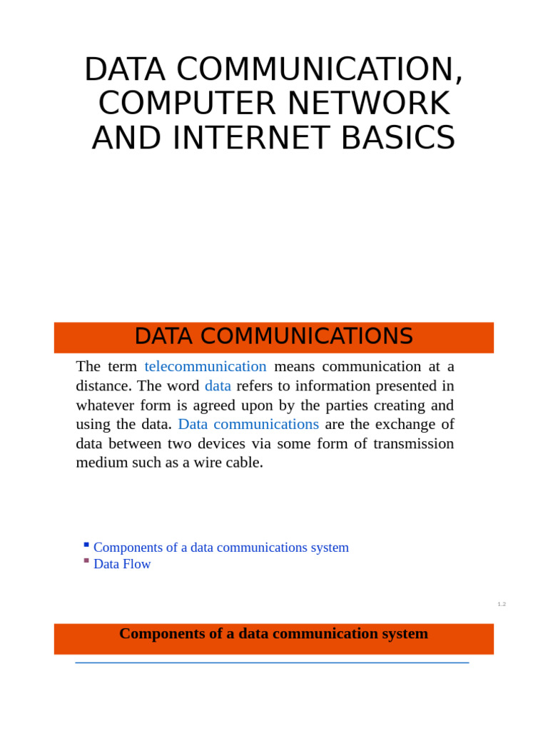 8.2 Data Communication, Computer Network and Internet Basics | PDF ...