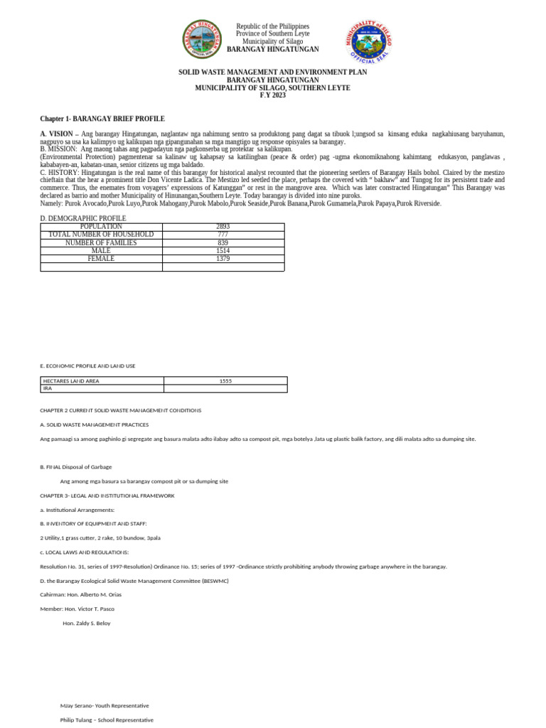 Solid Waste Management Plan 2023 | PDF | Waste Management | Pollution