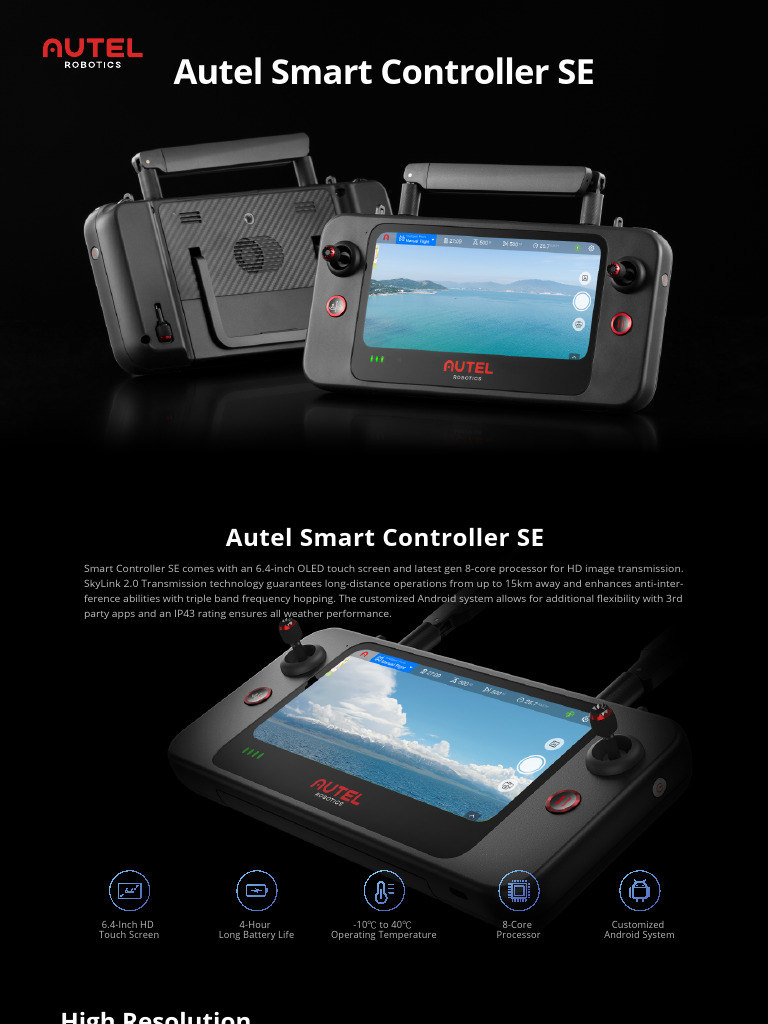 Autel Smart Controller SE Overview | PDF | Hdmi | Oled