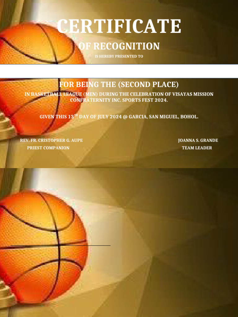 Certificate of Recognition | PDF
