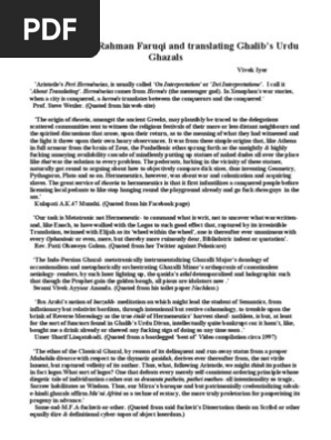 Translating Ghalib Moses In Islam Religion And Belief
