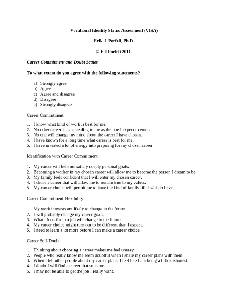 Vocational Identity Status Assessment | PDF | Sampling (Statistics) | Spss