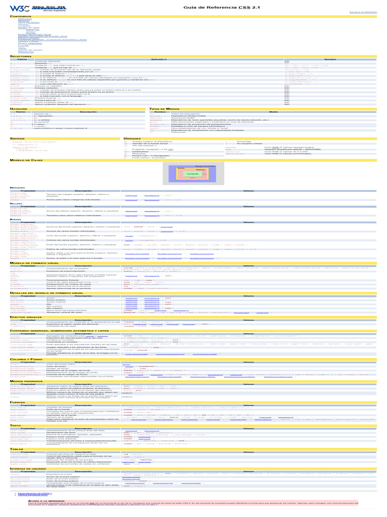 Guía Completa de CSS 2.1 y Medios | PDF | Informática | Diseño