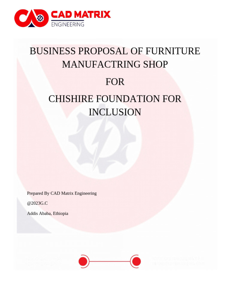 Business Proposal of Furniture Cover Page | PDF
