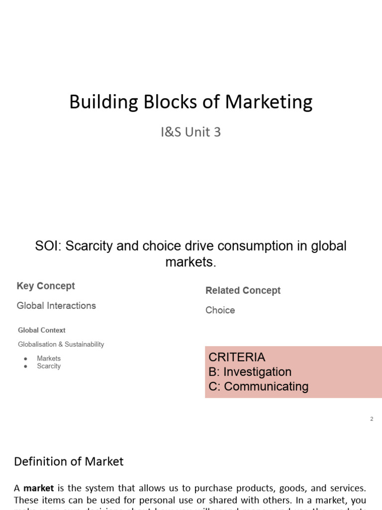 1 Building Blocks of Marketing | PDF | Business | Goods