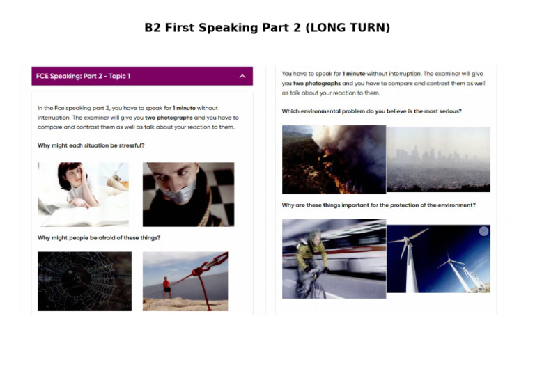 B2 Speaking Part2 Longturn Samples | PDF