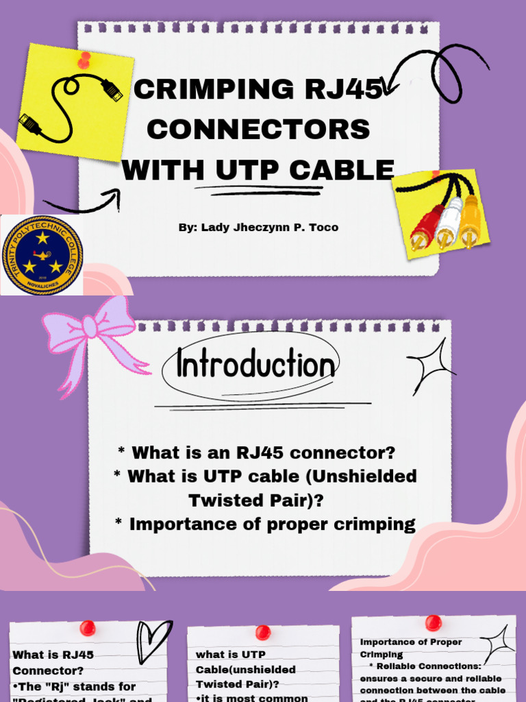 Crimping RJ45 Connectors Guide | PDF | Electrical Connector ...