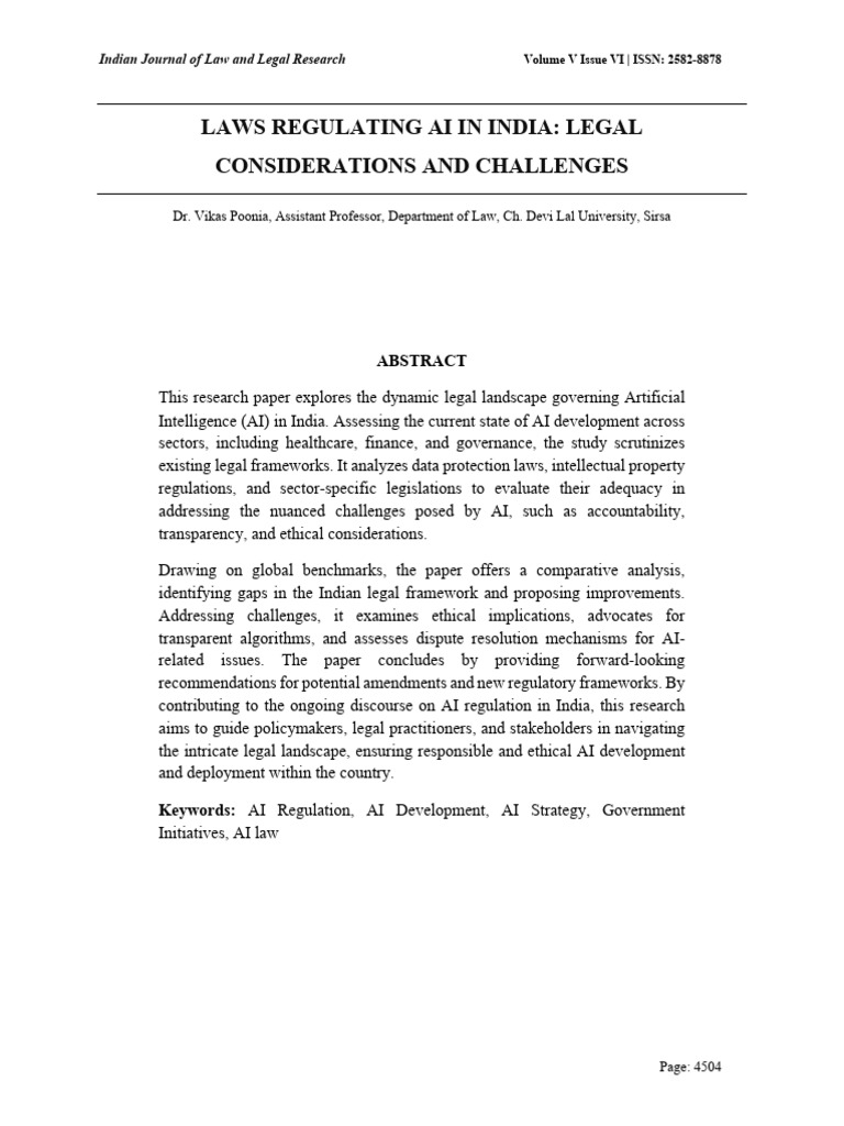 AI and Law - Regulation | PDF | Artificial Intelligence | Intelligence ...