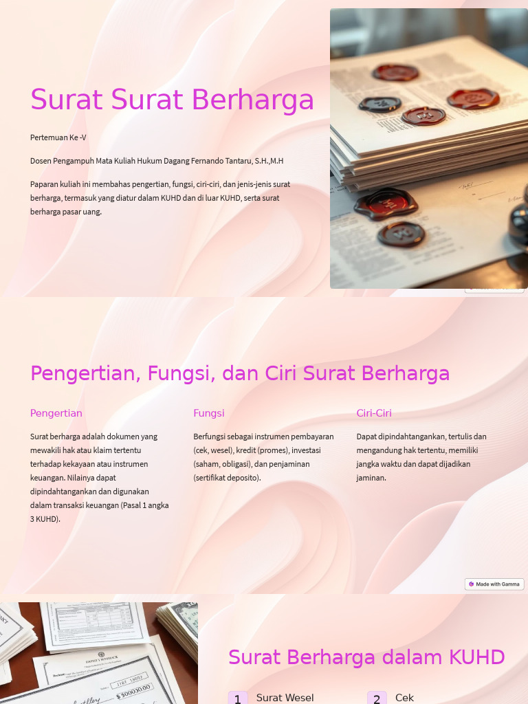 Surat Surat Berharga | PDF