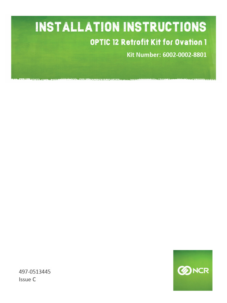 Installation Instructions: OPTIC 12 Retrofit Kit For Ovation 1 | PDF ...