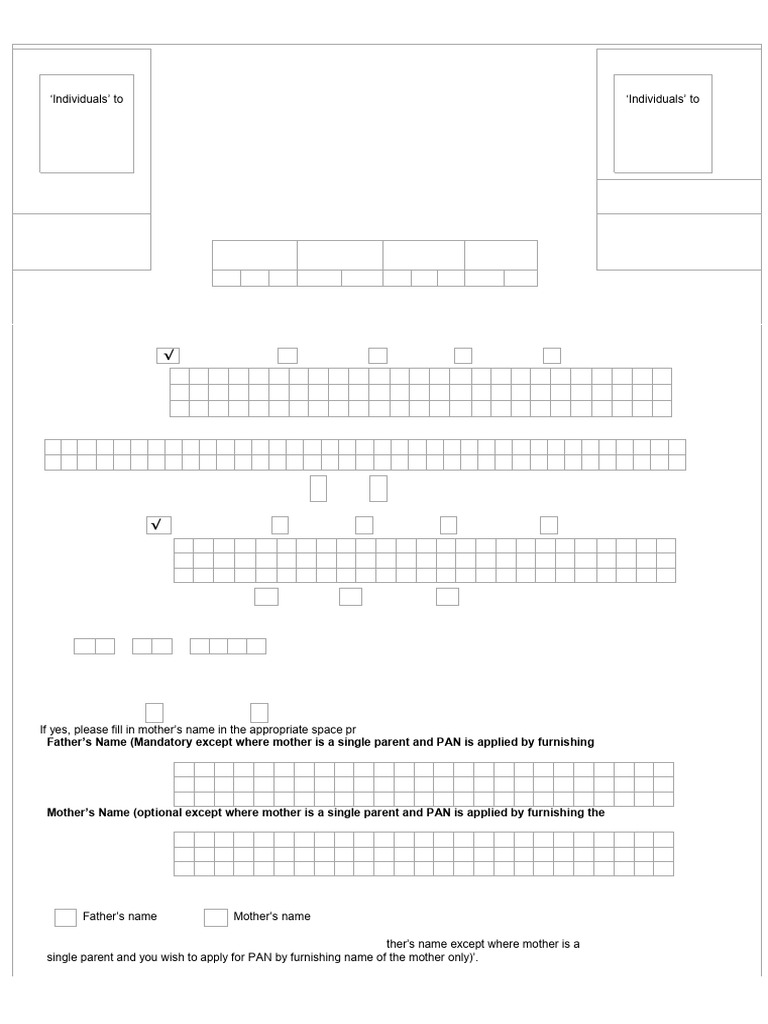 PAN Card Application Form 49AA | PDF