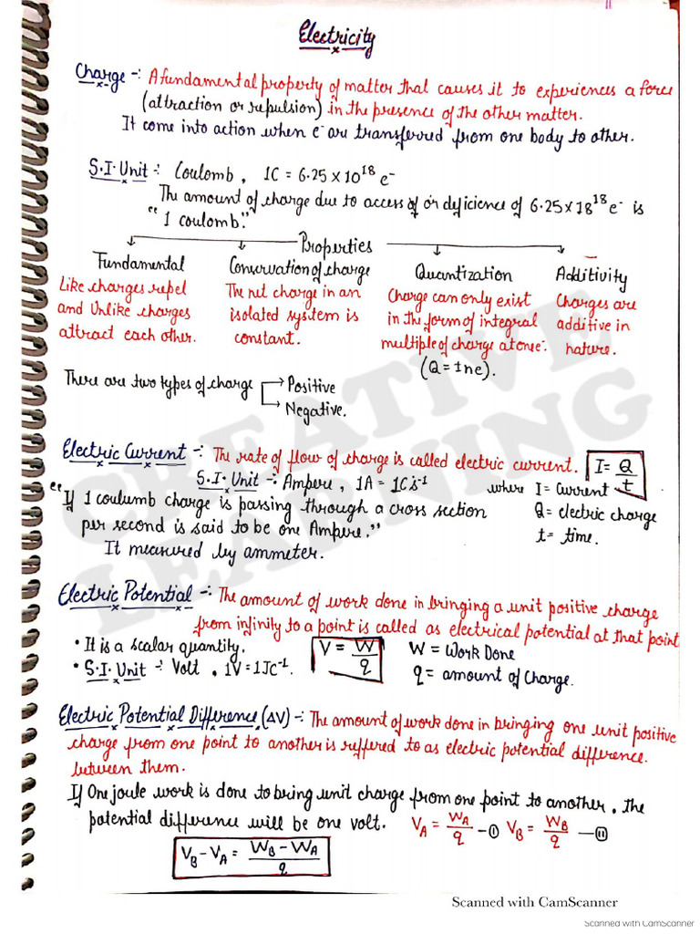 Chapter 12 Electricity Pdf