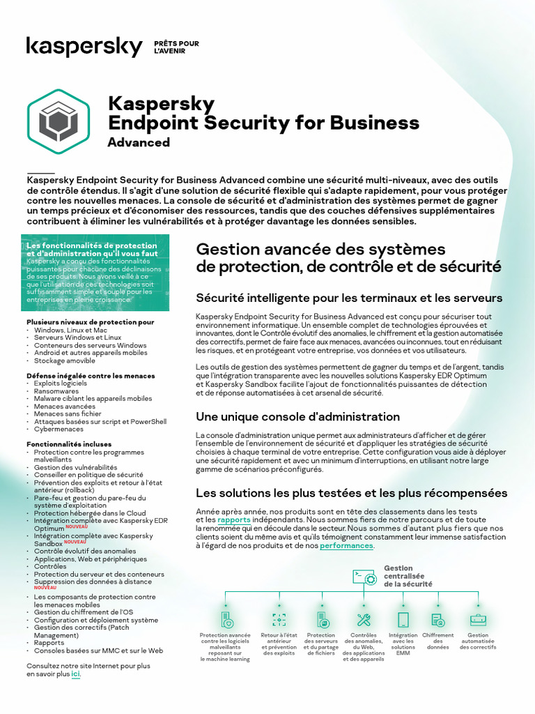 Sécurité avancée Kaspersky pour entreprises | PDF | Linux | Sécurité ...