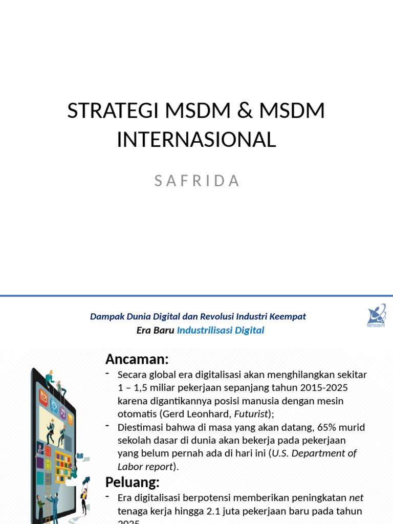 Strategi MSDM di Era Digital 4.0 | PDF