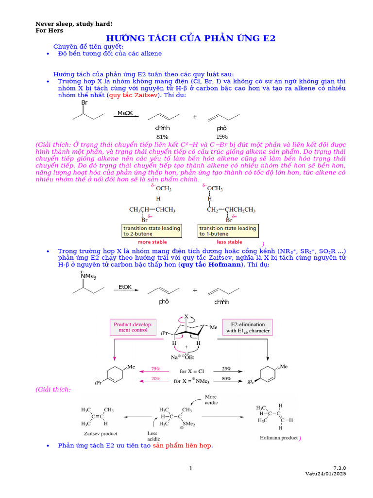 Chuyen de 02 Co che tach E2 Huong tach 020722 DONE Sach, Reference | PDF