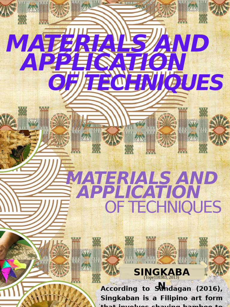 Filipino Art Techniques and Applications | PDF | Embroidery | Pottery