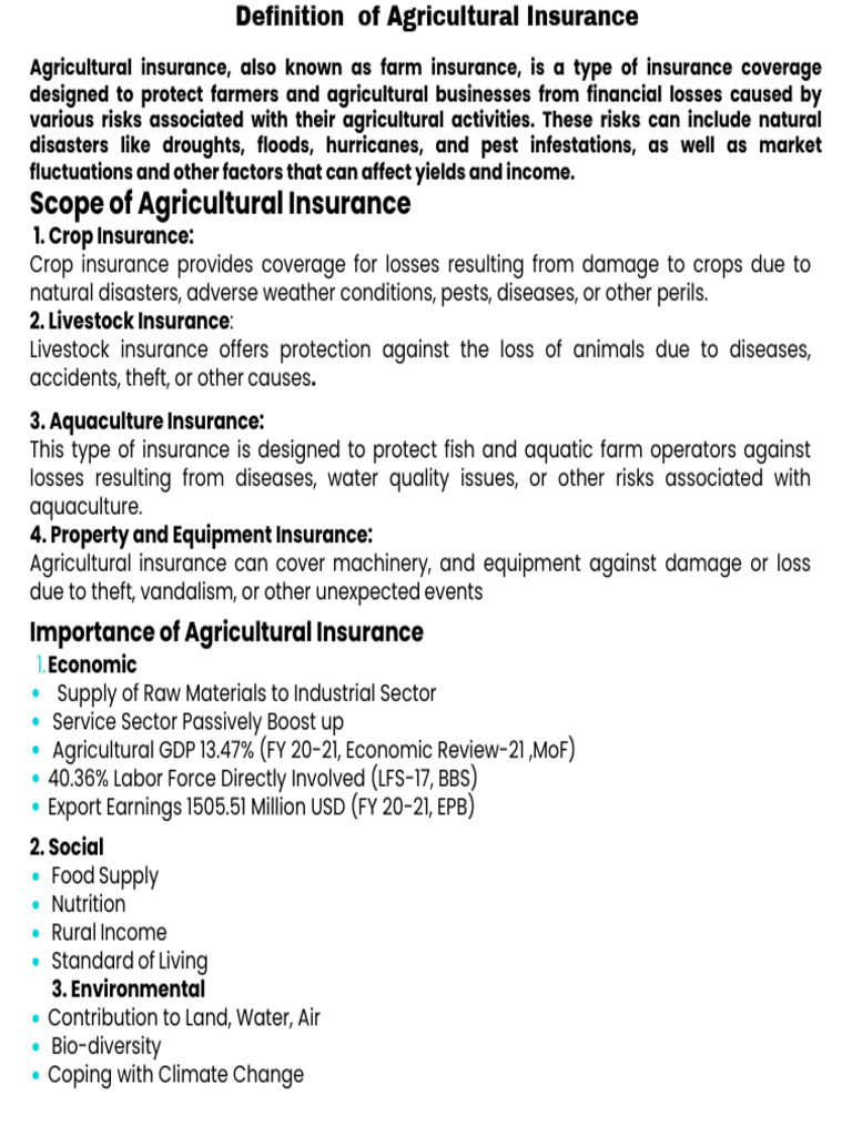 Agricultural Insurance in Bangladesh | PDF | Insurance | Vehicle Insurance