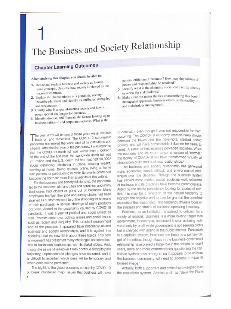 The Business and Society | PDF