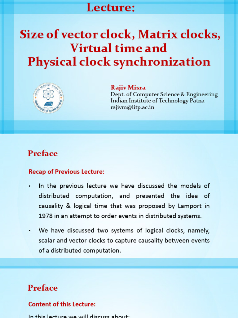 Lecture-05. Matrix Virtual | PDF | Time | Distributed Computing