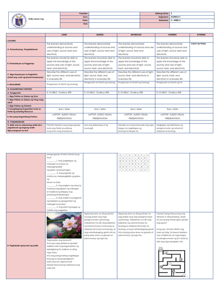 Science 3 - Week 4 | PDF