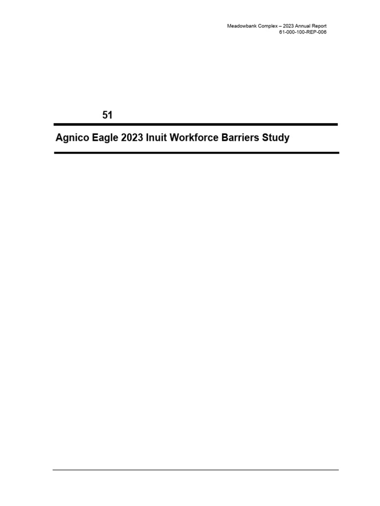 Inuit Workforce Barriers Study 2023 | PDF | Employment | Occupational ...