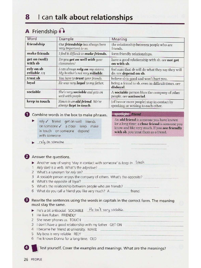 5. Unit 8. I Can Talk About Relationships | PDF