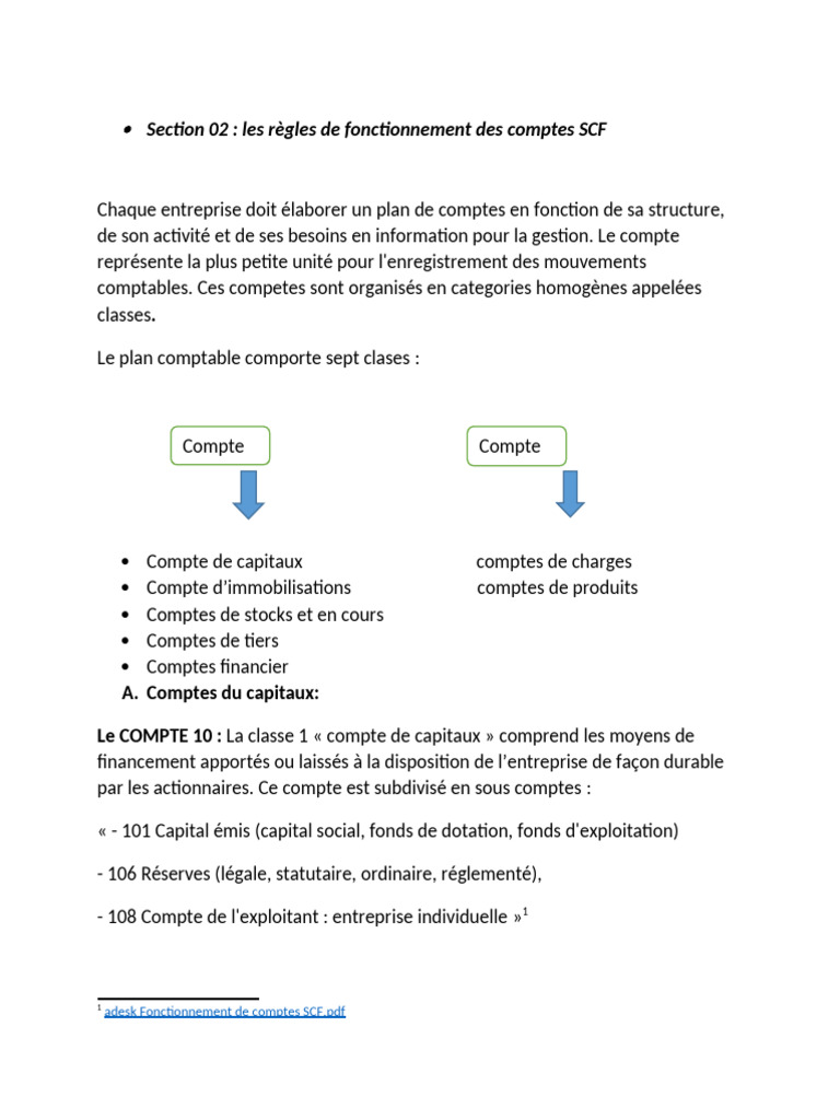Règles des comptes SCF en entreprise | PDF | Comptabilité | Économie d ...