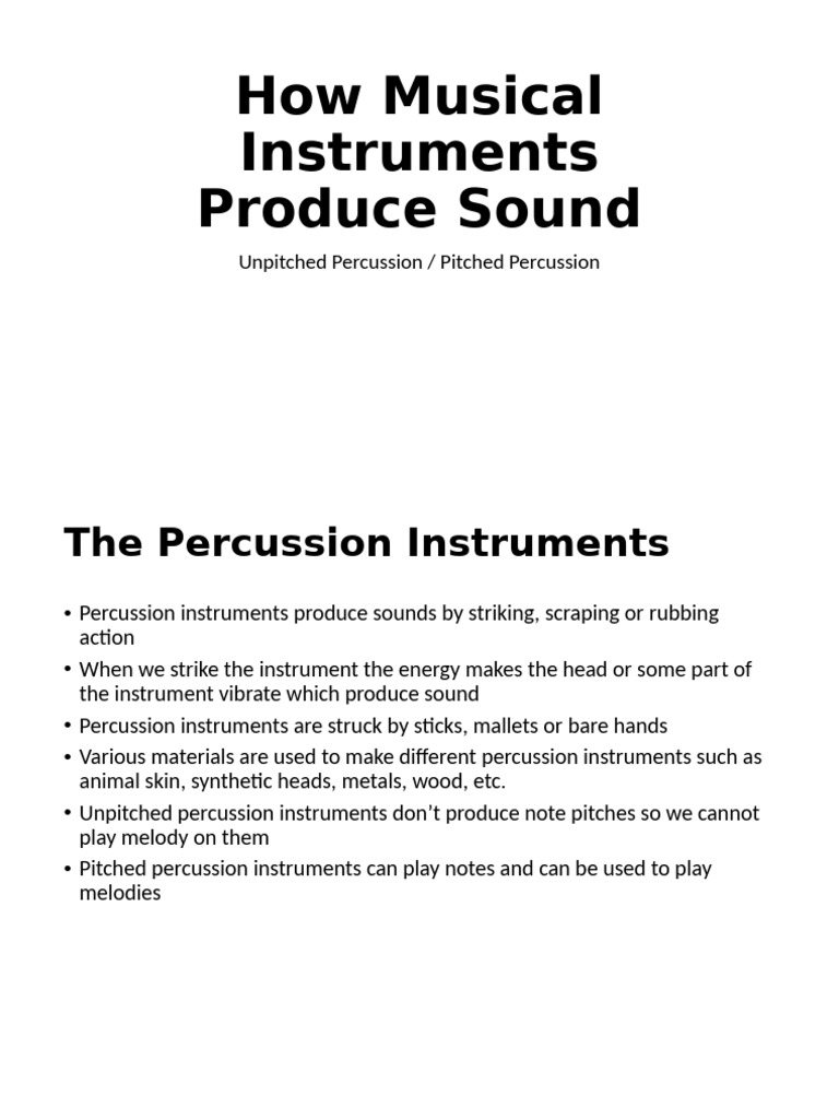 How Percussion Instruments Create Sound | PDF