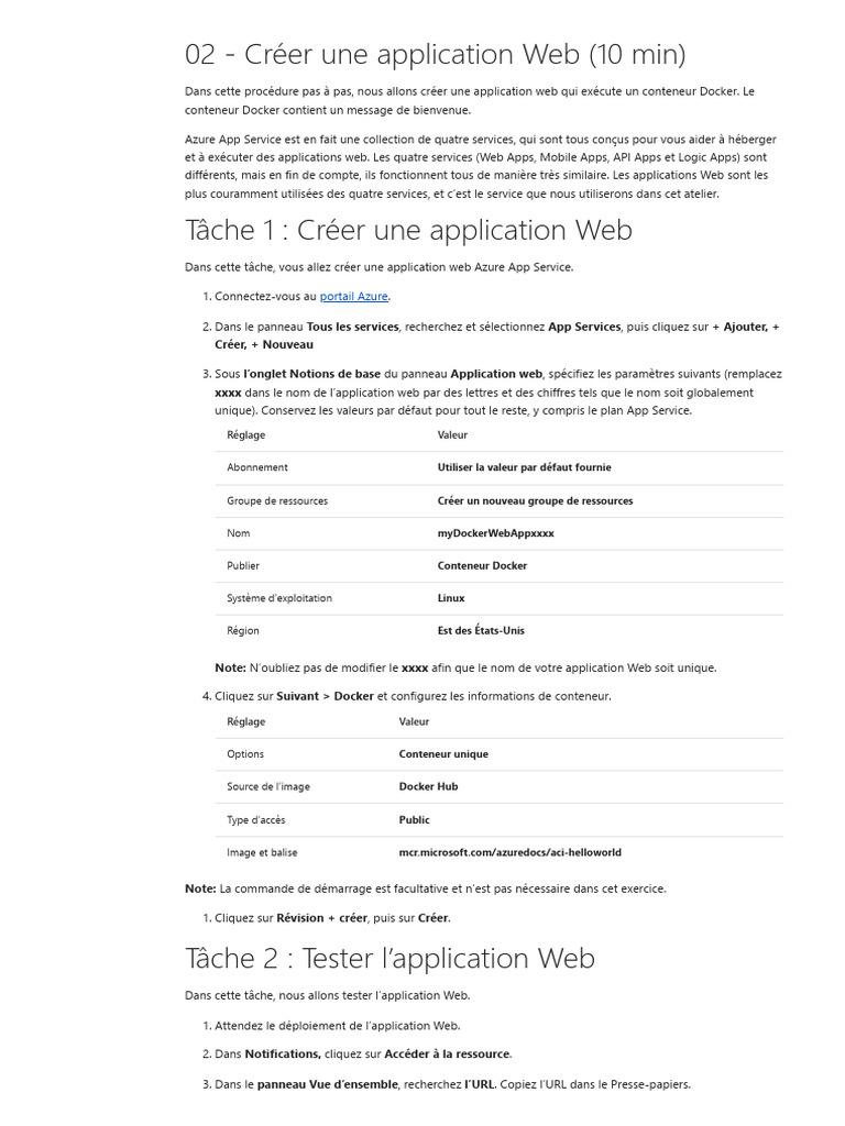 Créer une application web avec Docker | PDF | Application | Internet