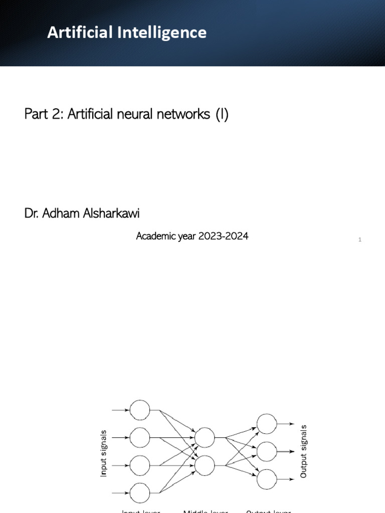 Artificial Neural Networks (I) | PDF | Neuroscience | Artificial Neural ...