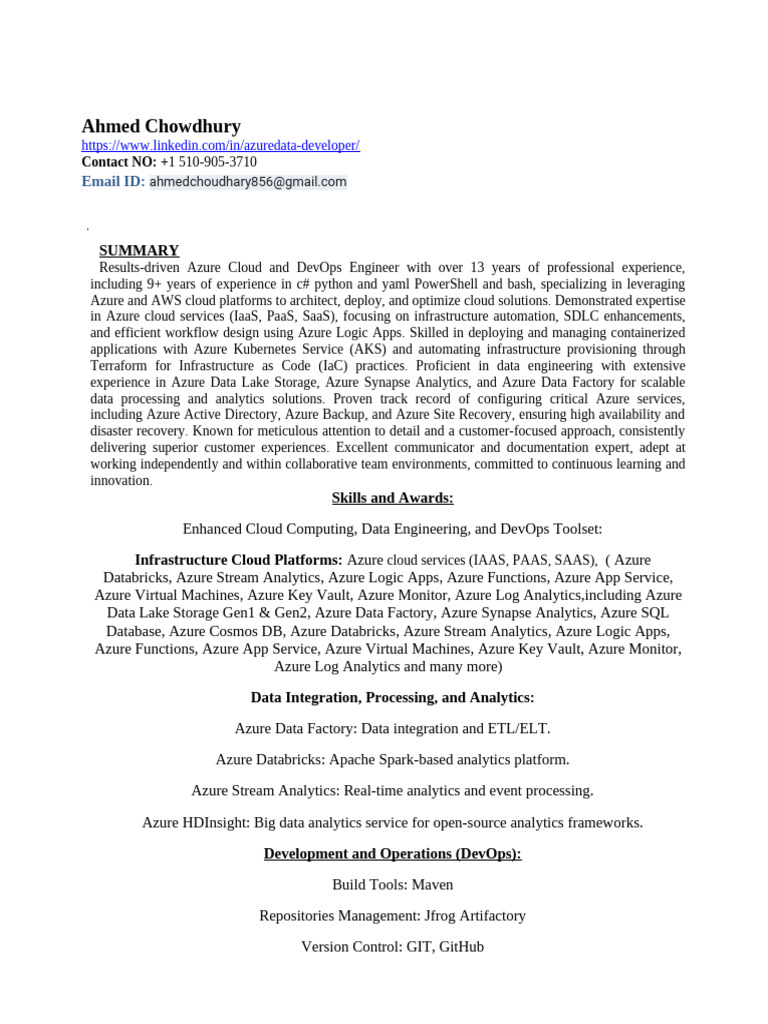 Azure DevOps & Cloud Solutions Expert | PDF | Cloud Computing ...
