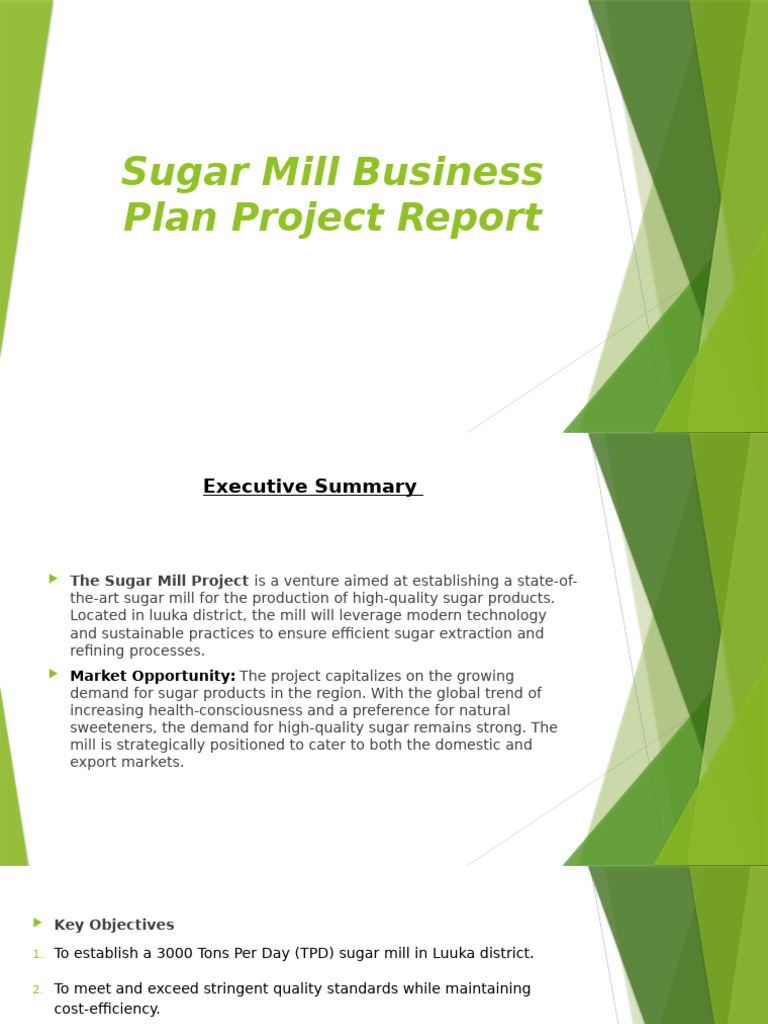 Sugar Mill Project Business Plan | PDF | Sugar | Diet & Nutrition