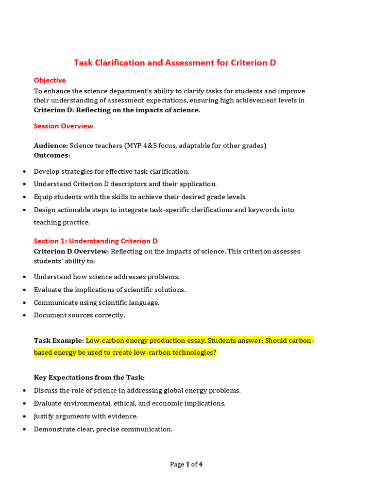 Task Clarification for Science Assessment | PDF | Science | Photovoltaics