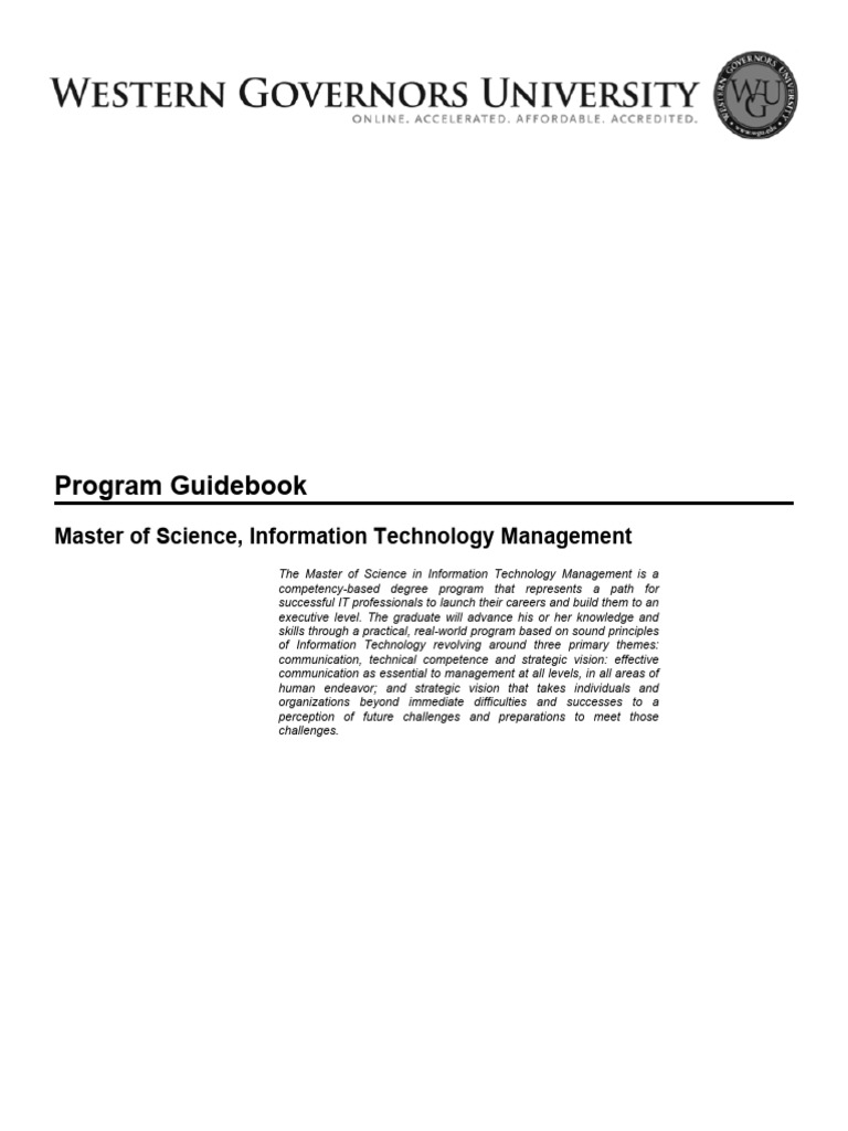MSITM | PDF | Academic Degree | Mentorship