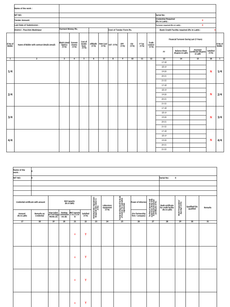 TECHNICAL EVALUATION FORMAT visual data 8