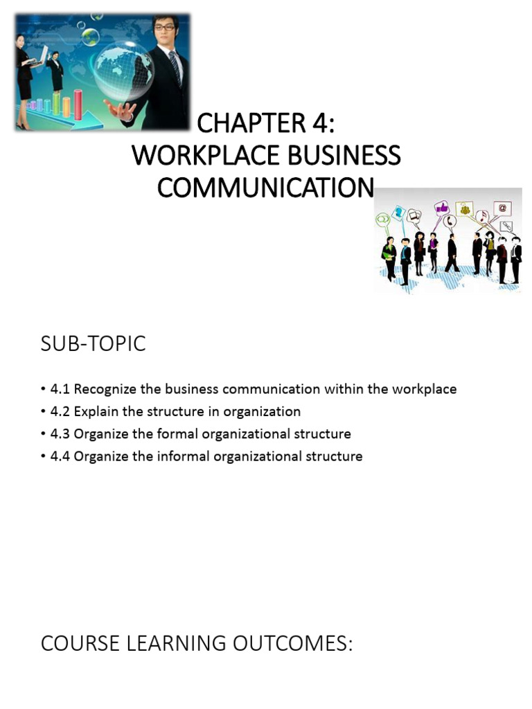 Workplace Business Communication Guide | PDF | Organizational Structure ...
