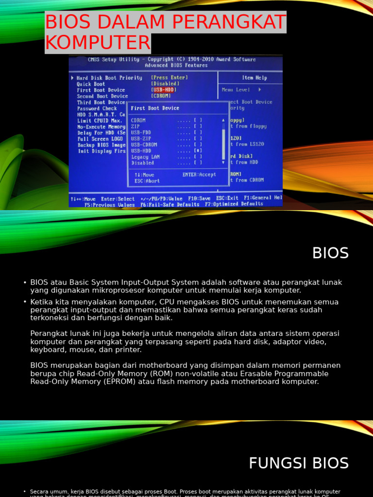MATERI BIOS dalam Perangkat Komputer | PDF