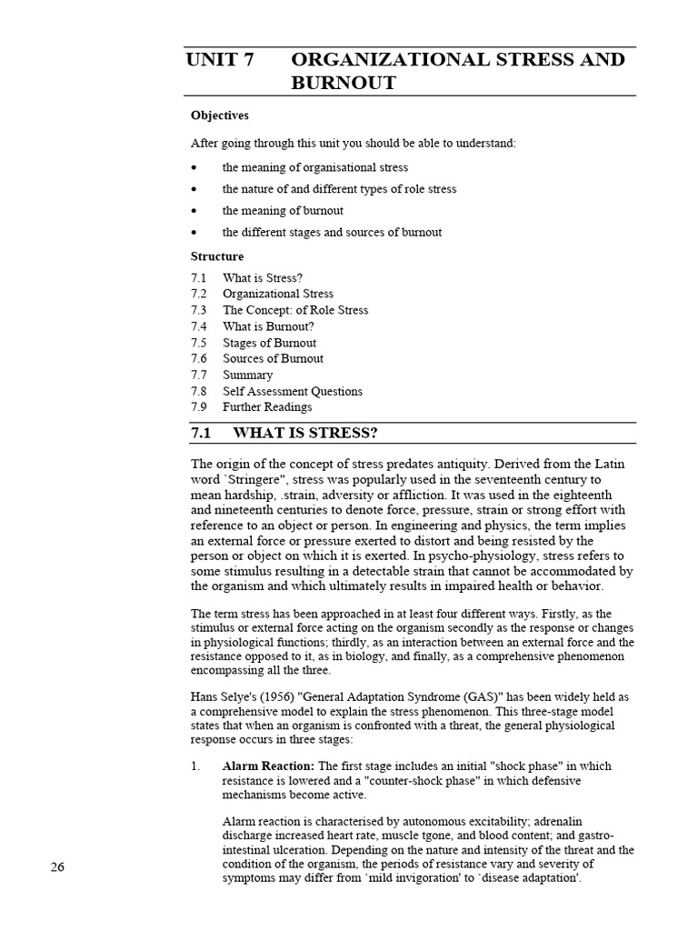 Understanding Organizational Stress | PDF | Occupational Burnout ...