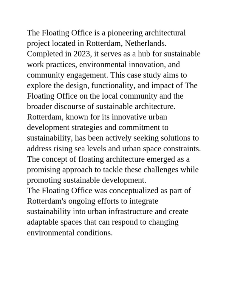 Case Study | PDF | Sustainability | Sustainable Architecture