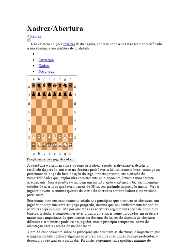 Curso de Xadrez baseado no livro: Xadrez Vitorioso Abertura. Tema: Gambito  do Rei - Aula 01 