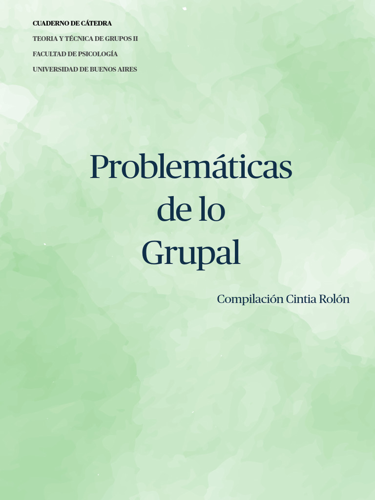 Cuaderno Problemáticas de Lo Grupal | PDF | Francisco Goya