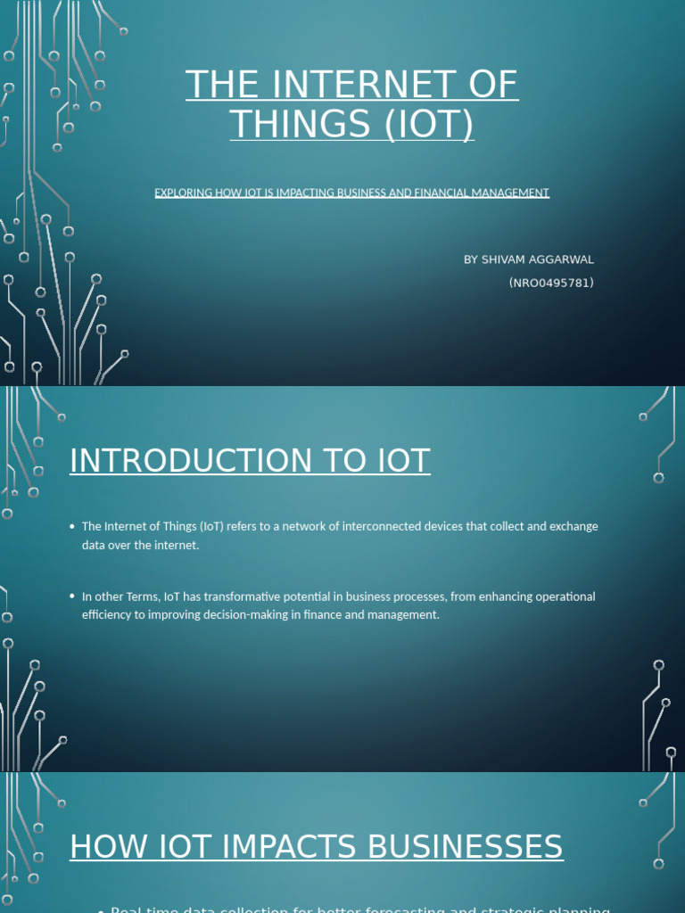 IoT's Impact on Business Finance | PDF | Internet Of Things | Automation
