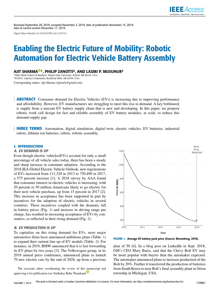 Robotic Automation in EV Battery Assembly | PDF | Electric Vehicle ...