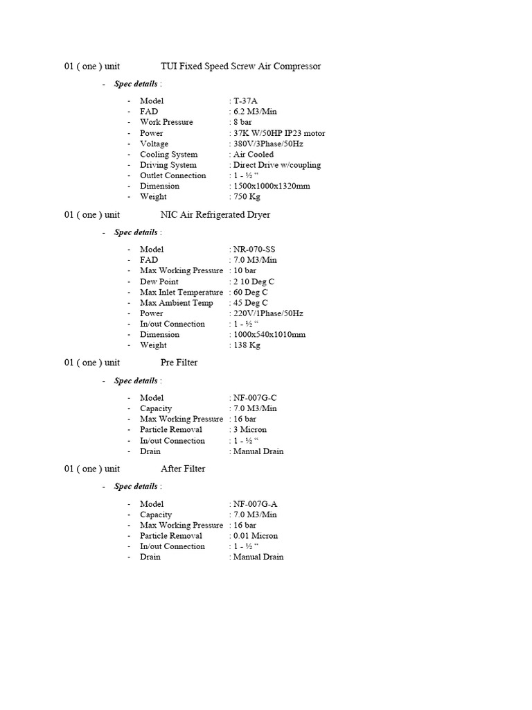 Unit Compressor (2) | PDF | Home Appliance | Equipment