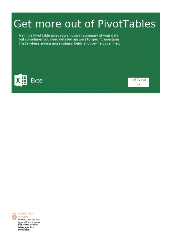 Get more out of PivotTables12 | PDF | Data Management | Incremental ...