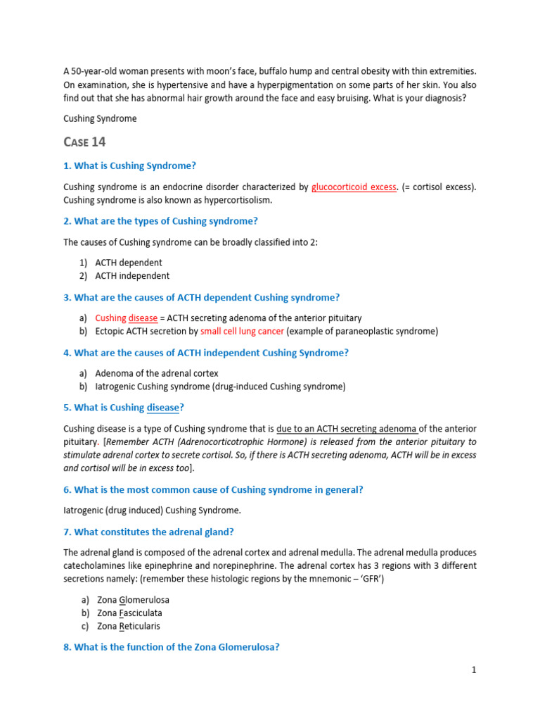 CASE 14 - Cushing Syndrome | PDF | Adrenal Gland | Angiotensin