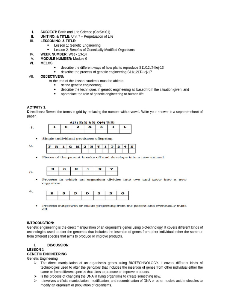 Aite corsci 01 module 9 pdf genetic engineering genetically