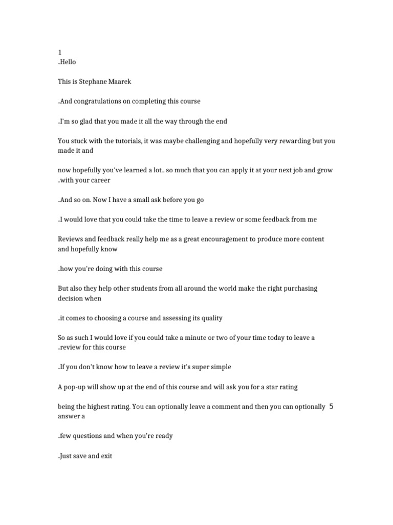 466 - THANK YOU English Script | PDF